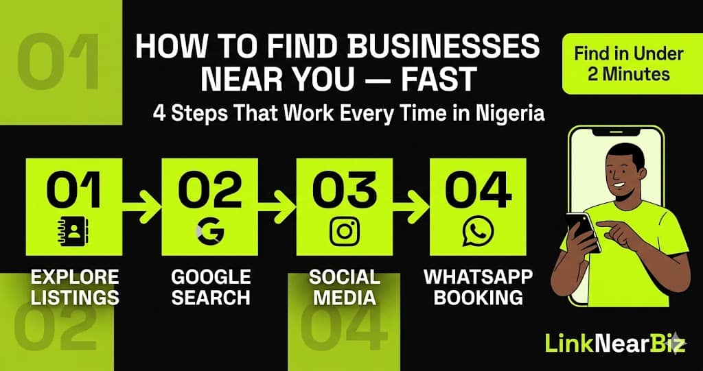 How to find businesses near me in Nigeria fast — 4-step guide
