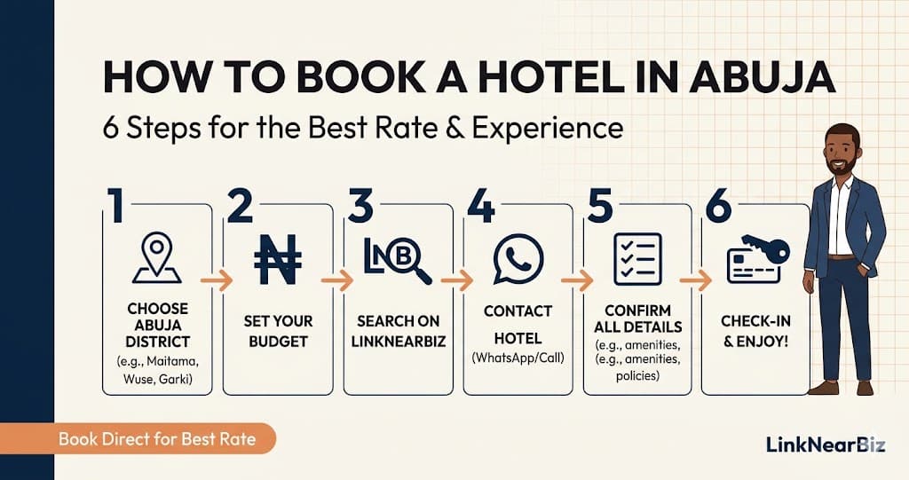 How to book a hotel in Abuja Nigeria — step by step direct booking guide