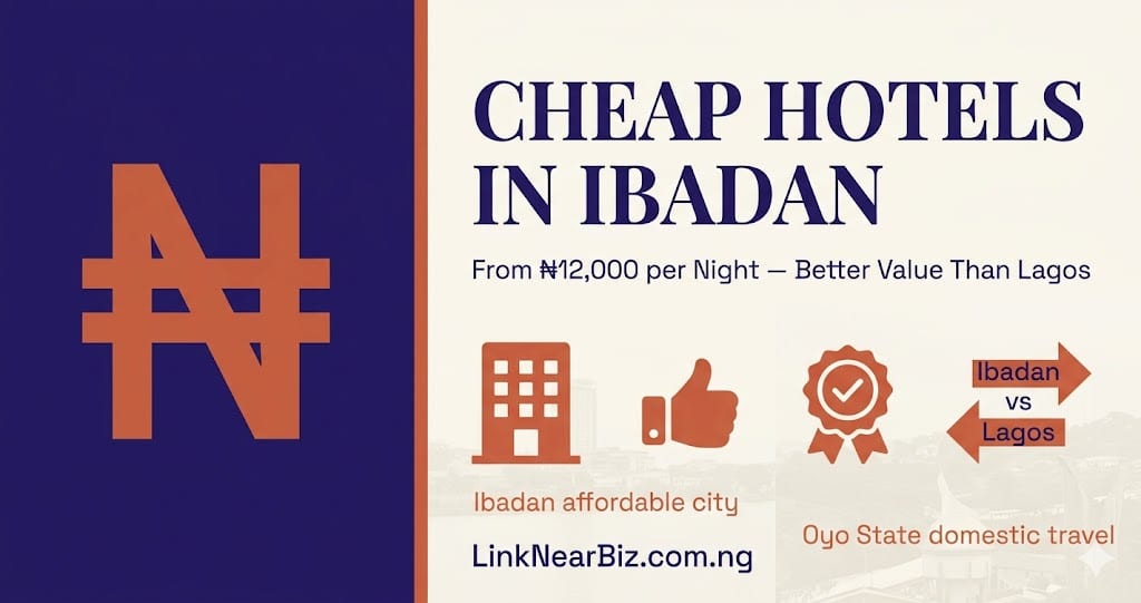Cheap hotels in Ibadan — budget accommodation from ₦12,000 per night