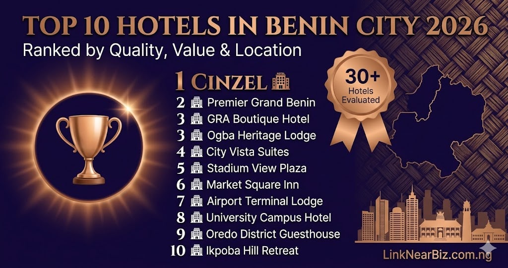 Top 10 hotels in Benin City 2026 — ranked by quality, value and location
