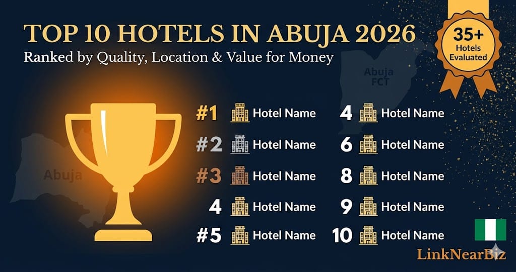 Top 10 hotels in Abuja 2026 — overall ranking by quality, location and value