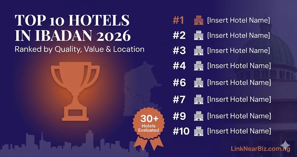 Top 10 hotels in Ibadan 2026 — ranked by quality, value and location